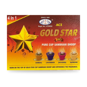 ACI Gold Star 4 in 1 Pure Cup Sambrani Dhoop