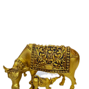 Brass Cow and Calf Idol