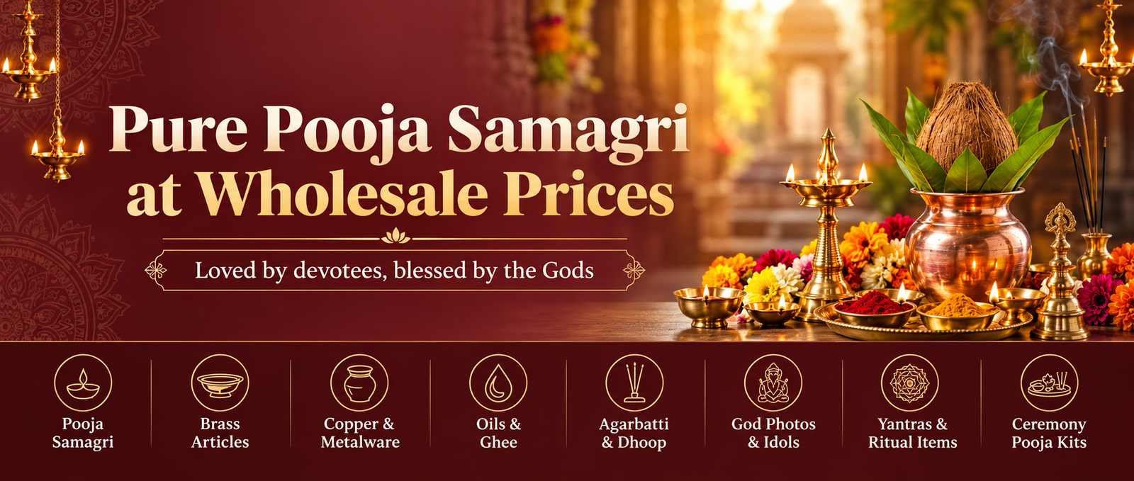 Wholesale Pooja Samagri Banner